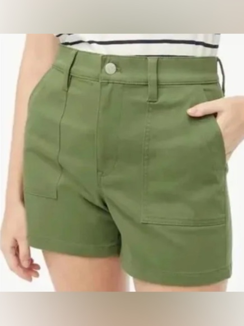 J Crew Utility Chino Shorts Green Sz 24